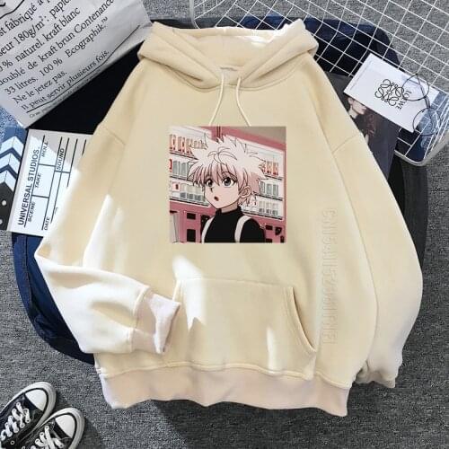 Cute Mens Hoodies Hunter X Hunter Men Women Pullovers Hoodies Streetwear Killua Zoldyck Hisoka 90s Anime Hoody Sweatshirt