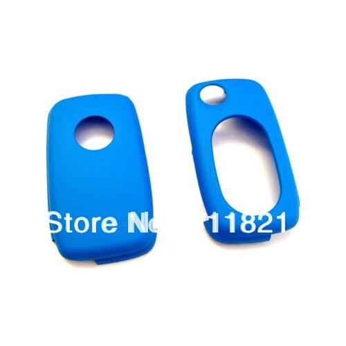 MK4 Oval Key Pad Remote Flip Key Cover Blue For Volkswagen For VW