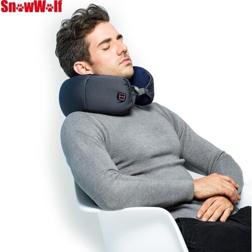 SNOWWOLF Multifunctional Infrared Heated U Shaped Neck Health-care Pillow with USB for Travel Airplane Christmas Gift Pillows