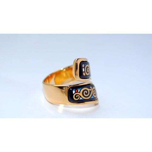 Cloisonne enamel color fashion jewelry ring A-level French style