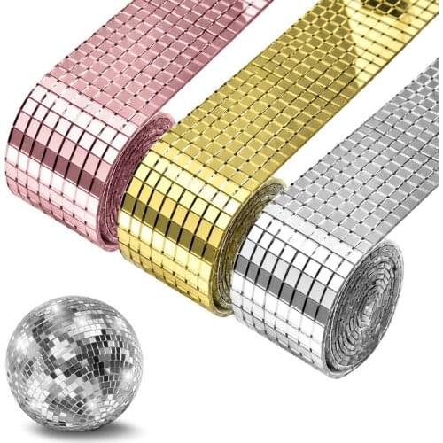 Mosaic Wall Stickers Self-Adhesive Glass Mini Square Mirror Tiles Decor For Bathroom DIY Handmade Crafts Home Decoration 1464PCS