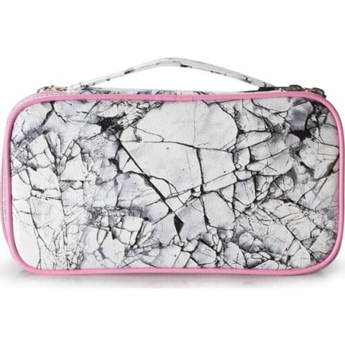 GY New Cosmetic Bag Fashion Geometry Pattern Pattern Ornaments Storage Bag Double-Layer Separated Wash Bag Cosmetic Bag Women