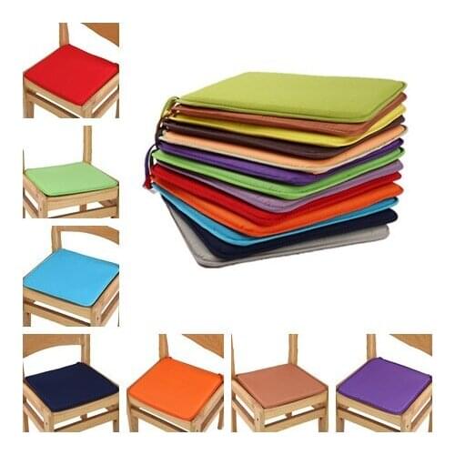 New Soft Comfort Seat Mat Solid Color 40cm*40cm Lumbar Pillow Office Chair Seat Cushion Bolster Buttocks Tie On Pad 7 Colors