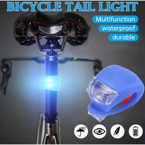 Bicycle Front Light Silicone LED Head Front Rear Wheel Bike Light Waterproof Cycling With Battery Bicycle Accessories Bike Lamp