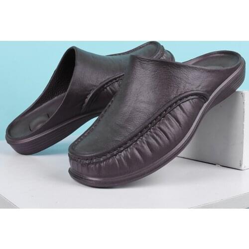 Summer Men Slippers Quality Big Size Flip Flops Men Summer Beach Slippers Men Brand Fashion Breathable Casual Men Slippers Black