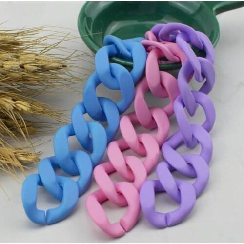 Macaron Color 40/50/60cm Acrylic Resin Chain Bag Strap Handbag Matte Strap Fashion Colorful Women Bag Accessories Shoulder Strap