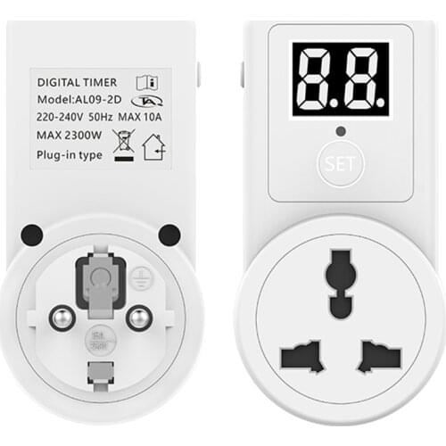 EU Plug Countdown Timer Switch Smart Control Plug-In Socket Auto On Off Outlet Automaticl Turn Off Electronic Device