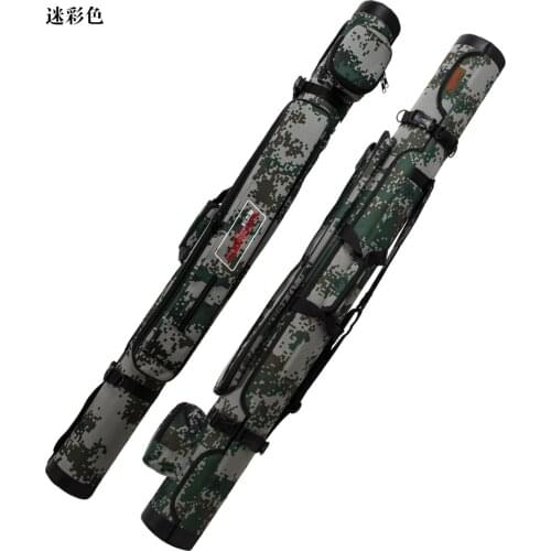 High-end semi-open type open tube bait fishing rod bag rigid PVC pipe 1.2m/1.3m/1.45m lure rod sub-barrel large capacity 2layers