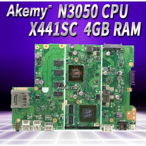 X441SC motherboard N15V-GL1-KA-A2 N3050 CPU 4GB RAM Mainboard REV2.0 For Asus X441S X441SC Laptop motherboard 100% Tested