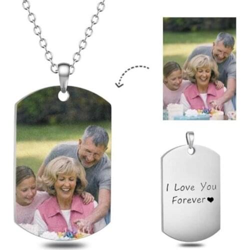 YFN Custom Necklace Stainless Steel Personalized Color Photo Necklace With Chain Adjustable Chocker Pendant Necklaces Jewelry
