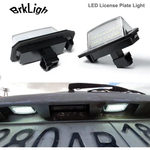 2PcsNo Error LED Number License Plate Light Lamp Car Accessories For Mitsubishi Outlander 1 2 3 Eclipse 1 2 3 4 Lancer Sportback