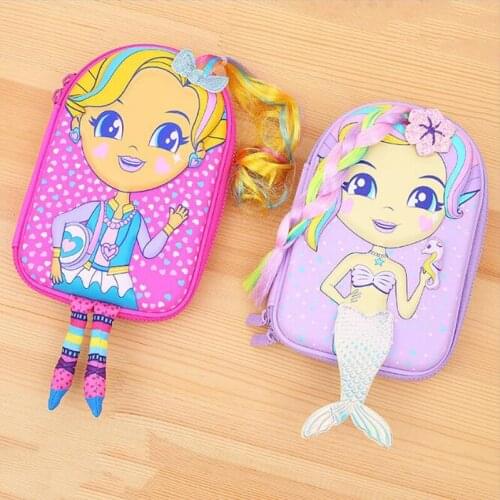 2pcs* Pencil Case Girls Kawaii School Supplies Big 3D Pencil Pouch pencil Box EVA Material