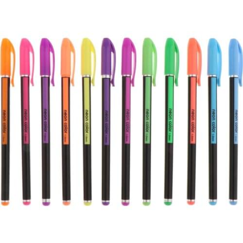 48pcs Assorted Colors Highlighter Fine Point Reading Drawing Diary Craft Pen