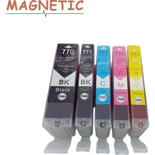 5 ink for canon 770 PGI-770 compatible ink cartridge full ink For canon PIXMA MG5770 MG6870 printer PGI770