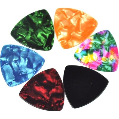 50pcs Medium 0.71mm 346 Rounded Triangle Guitar Picks Plectrums Blank Celluloid
