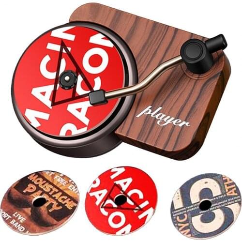 80% HOT SALES！！！New Arrival Retro Rotating Phonograph Car Air Fresher Aromatherapy Record Player Perfume