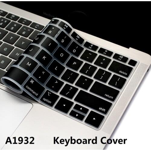 For Macbook Air 13 2018 Touch ID A1932 Keyboard Cover US EU Silicon Waterproof For Macbook Air 13 2018 keyboard Skin Protector