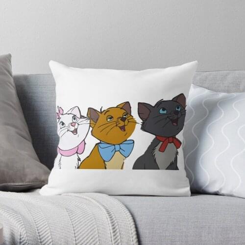 Aristocats Throw Pillow Cushion Cover Polyester throw pillows case on sofa home living room car seat decor 45x45cm