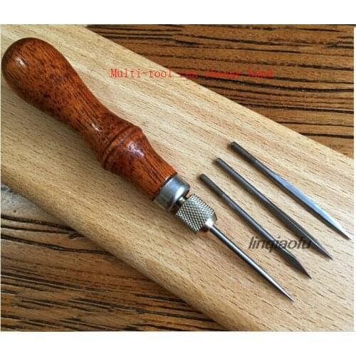 Handmade DIY leather tool Multifunctional hand sewing cone Four in one