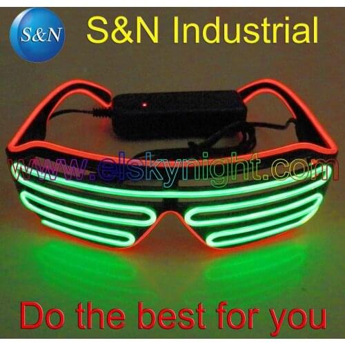 Red+lime green el glasses Shutter Shades Burning Man, glow glasses Festival, EDM, Tomorrowworld, Halloween, Christmas,Party
