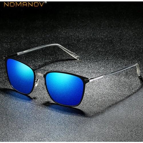 AL-MG Alloy Square Men Women Sun Glasses Polarized Mirror Sunglasses Custom Made Myopia Minus Prescription Lens -1 to -6