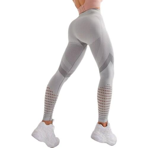 Women Leggings Push Up Sport Fitness Breathable High Waist Gym Leggings Skinny Slim Workout Running Legging Sexy Mesh Pants