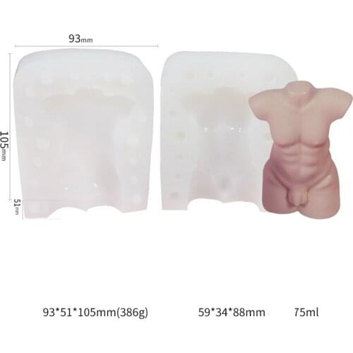 Male Body Silicone Mold Candle Mold Handmade Mold Mannequin Abdominal Muscles Mold 10349350