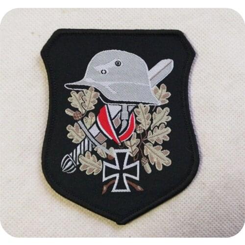 German Helmet Woven Patch