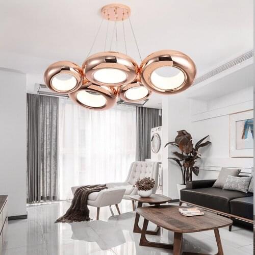 Nordic lamp furniture living room simple modern chandelier atmospheric dining room lamp bedroom lamp ring lamp lighting