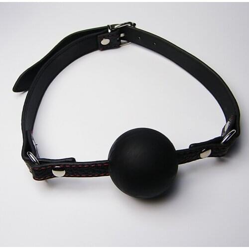 SODANDY Top Quality Open Mouth Gag Silicone Ball Gag Sex Slave Mouth Plug, Strap On Bondage Gear Sex Toys For Couple Adult Games