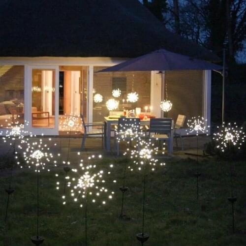 90/150LED solar outdoor light Lawn Firework Lamp solar lights for garden deco Christmas Decor Dandelion Wedding Party Waterproof