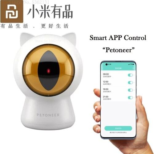 Youpin Petoneer Smart Laser Red Dot Pet Cats Teaser Toys Electric Motion Interactive Companion Toy Smart App Control Pet Supply