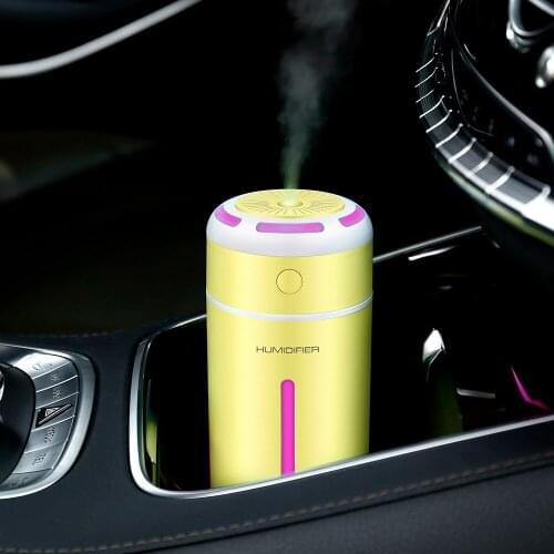 Colorful LED Car Humidifier 230ML Mini Air Purifier 5V USB Mist Maker Ultrasonic Essential Oil Diffuser for Camper Home Trailer