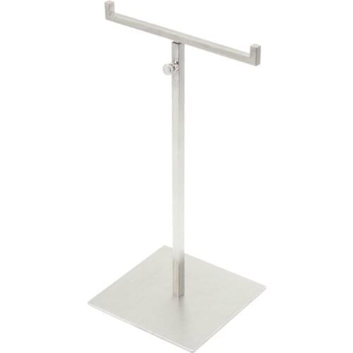 Metal Bag Display Hanger Stainless Steel T Jewelry Display Rack Bag Display Stand Wig Jewelry Bag Display Holder Table Hook Rack