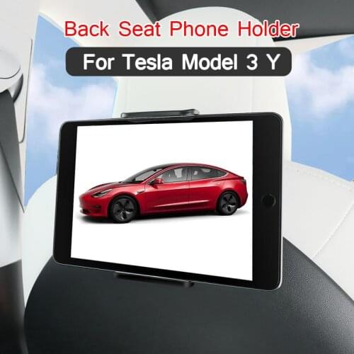 360 Degree Rotatin For Tesla Model 3 Y Car Back Seat Headrest Mount Holder For Tablet PC iPad Phone Holder Tablet Stand