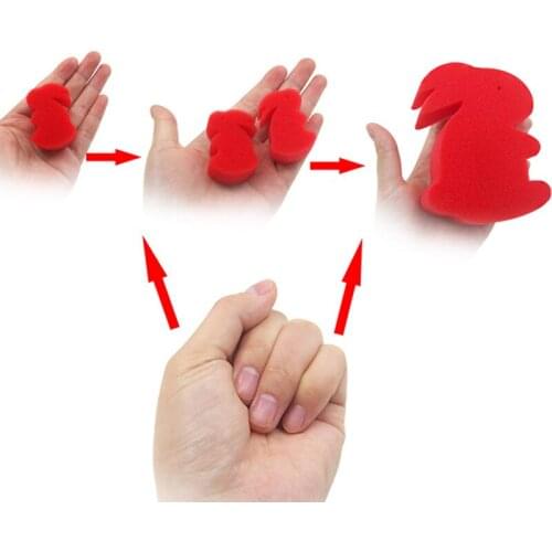1set Funny Magic Sponge Rabbit Magic Tricks Prop Children Education Toys Close-up Magic Toy Children Easy Magic to Learn