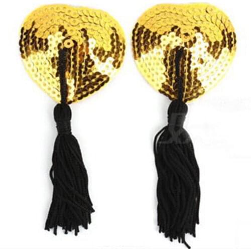 1 Pair Sexy Pasties Stickers Women Lingerie Sequin Tassel Breast Bra Nipple Cover