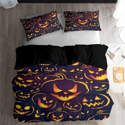 HELENGILI 3D Bedding Set Halloween Print Duvet cover set lifelike bedclothes with pillowcase bed set home Textiles #WSJ-39