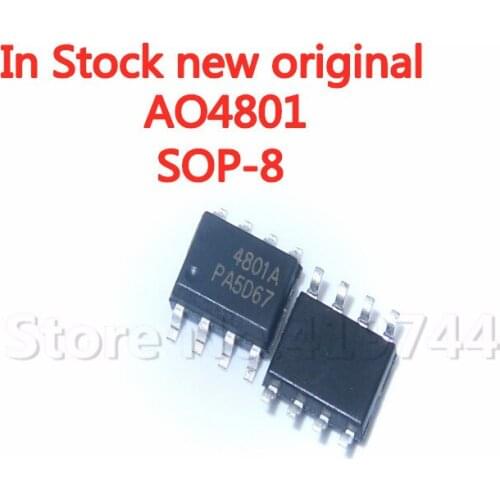 5PCS/LOT AO4801 SOP-8 AO4801A 4801 SOP8 30V dual P channel field effect tube In Stock NEW original IC