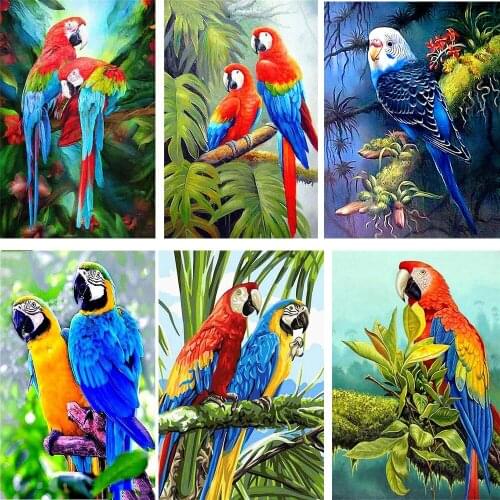 5D DIYDiamond Painting Bird Mosaic Parrot Cross Stitch Full Drill Square Round Diamond Embroidery Animals Home Decoration Gift