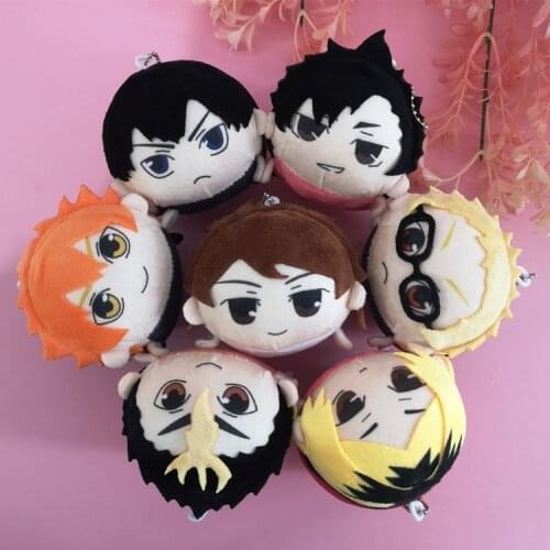 Anime Haikyuu!! Tobio Kageyama Oikawa Tooru Hinata Shoyo Kei Tsukishima Cute Cartoon Doll Dango Keychain Pendant CosplayToy