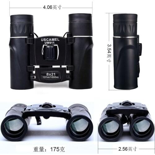 8x22 HD Powerful Binoculars 2000M Long Range Folding Mini Telescope BAK4 FMC Optics For Hunting Sports Outdoor Camping Travel