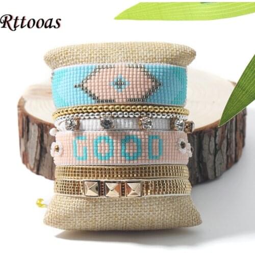 Rttooas MIYUKI Beaded Bracelet Women Pulseras Mujer 2020 Bileklik Armband Handmade Loom Beaded Fashion Jewelry
