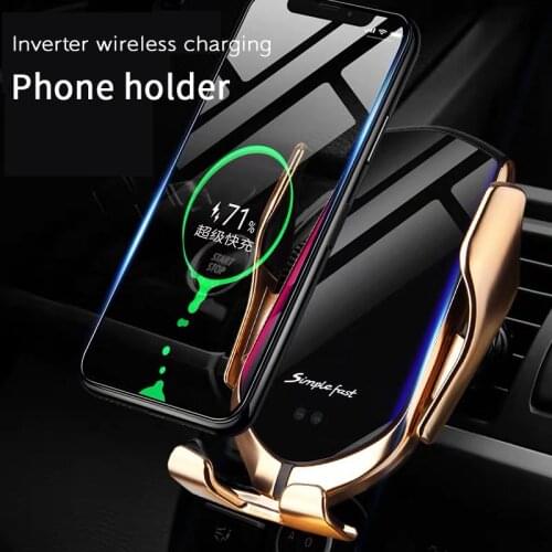 10W R2 Car Fast Wireles Charger Automatic Clamping Infrared Induction Qi Wireless Charger For iPhone XS Samsung Xiaomi Huawei LG