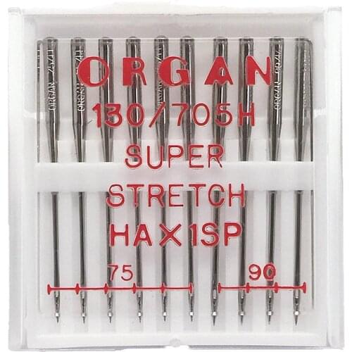 10pcs/pack Organ Needles Domestic Sewing Machine Needles Super Stretch For Knitted Fabrics And Elastic Fabric Size 75 90 Mix