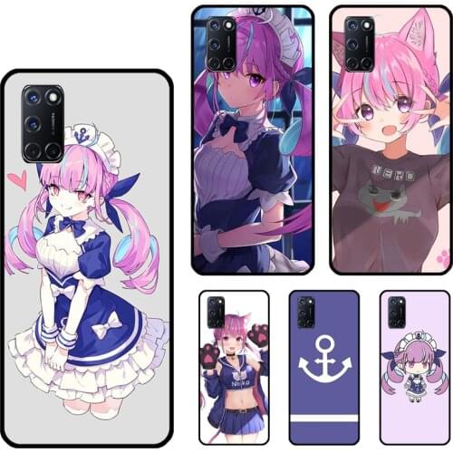 Minato Aqua Hololive Anime Case For OPPO A53 2020 A31 A9 A5 A52 A72 Reno 4 Pro 2 Z A3S A5S A83 A91 A15 Phone Cover