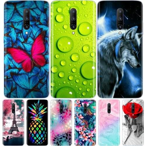 For Oneplus 7T 7 Pro Case Soft Silicone Cartoon Case For OnePlus 7 T Pro Coque Case For One plus 7 7T Flower Bumper Phone Case