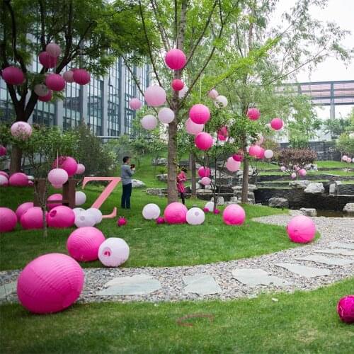 5size waterproof cloth lantern wedding arranged marriage mall school Outdoor activities birthday party decoration nylon lanterns