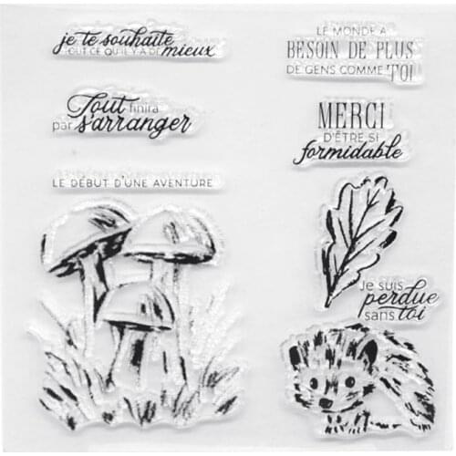 Mushroom Squirrel Silicone Clear Seal Stamp DIY Scrapbooking Embossing Photo Album Decorative Paper Card Craft 449E