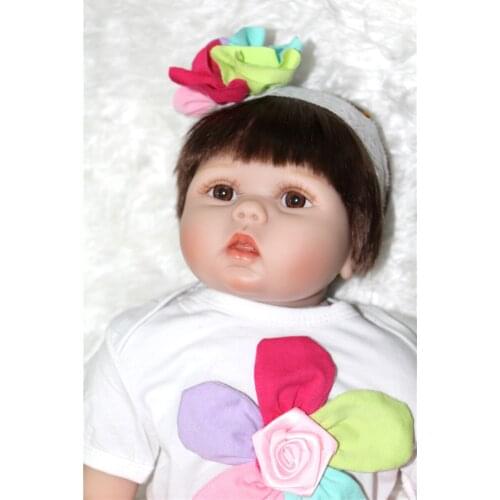 Lovely bebe girl reborn babies dolls 55cm 22" silicone reborn baby dolls soft cloth body fashion children dolls gift bonecas